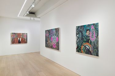 Exhibition view: Tammy Nguyen, A Comedy for Mortals: Inferno, Lehmann Maupin, Seoul (23 March–6 May 2023). Courtesy the artist and Lehmann Maupin, New York/Hong Kong/Seoul/London. Photo: OnArt Studio.