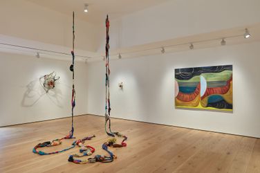 Exhibition view: Sonia Gomes / Marina Perez Simão, Pace Gallery, East Hampton (3 September–4 October 2020). © Sonia Gomes. © Marina Perez Simāo. Courtesy Pace Gallery.