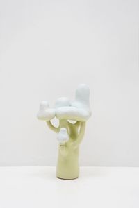 Pale Blue and Green Fungus by Klas Ernflo contemporary artwork ceramics