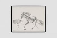 untitled (two horses/inverted) by Banks Violette contemporary artwork works on paper, drawing
