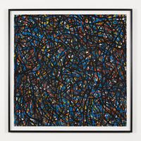 Not Straight Brushstrokes (Black) by Sol LeWitt contemporary artwork works on paper