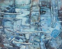 Blue Cavern by Charles Seliger contemporary artwork painting, drawing