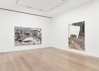 Exhibition view: Nate Lowman, October 1, 2017, David Zwirner, London (3 October–9 November 2019). © Nate Lowman. Courtesy the artist and David Zwirner.