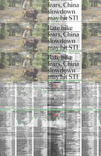 The Straits Times, Monday, August 10, 2015, Page C7 by Heman Chong contemporary artwork print