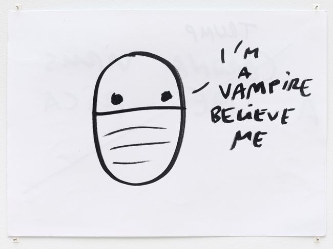 Virus Diary (Vampire) by Dan Perjovschi contemporary artwork