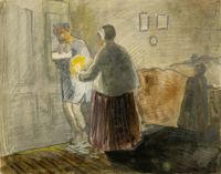 Burglar (after a dream) by August Macke contemporary artwork works on paper, drawing