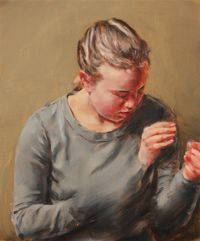 Girl with Hands 9 by Michaël Borremans contemporary artwork painting
