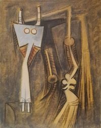 Sin título by Wifredo Lam contemporary artwork painting