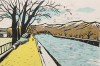 Downstream By The River by June Ho contemporary artwork works on paper, print