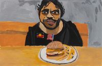Self-Portrait (All You Can Eat) by Vincent Namatjira contemporary artwork painting