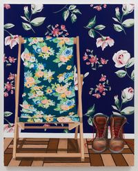 Chair with Boots by Alec Egan contemporary artwork painting