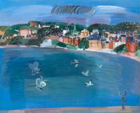 Le pêcheur sur la jetée by Raoul Dufy contemporary artwork painting, works on paper