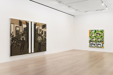 Exhibition view: Kerry James Marshall, Kerry James Marshall: History of Painting, David Zwirner, London (3 October–10 November 2018). Courtesy David Zwirner.