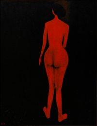 Red Figure 紅影 by Wang Pan-Youn contemporary artwork painting