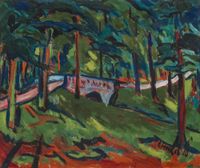 Park Landscape by Erich Heckel contemporary artwork painting, works on paper