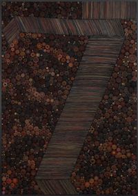 Manuscript Zig Zag Black (Transition Series) by Hadieh Shafie contemporary artwork painting, sculpture