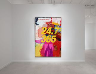 Exhibition view: Harland Miller, All Night Meteorite, White Cube, West Palm Beach (30 November–16 December 2023). Courtesy Harland Miller and White Cube.