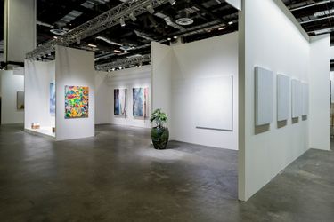 Installation view, artworks, left to right: Ayumu Yamamoto, Keisuke Tada, Takuro Tamura, and baanai