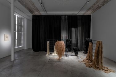 Exhibition view: Joël Andrianomearisoa, Things and Something to Remember Before Daylight, Almine Rech, Paris (9 March–17 April 2024). Courtesy Almine Rech.