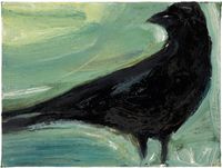 Crow (tail feathers) by Matthew Krishanu contemporary artwork painting
