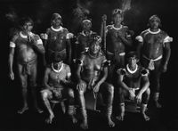 Group portrait of Kamayura shamans. Upper Xingu, Mato Grosso, Brazil by Sebastião Salgado contemporary artwork photography