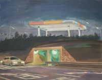 Night-Tunnel-Gas Station by Dongwook Suh contemporary artwork painting