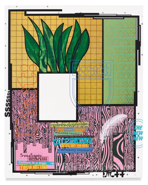 Potted Plant Portrait (Wait) by Ryan McGinness contemporary artwork