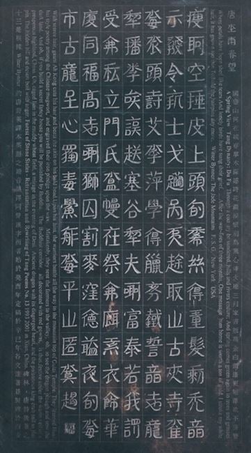 Retranslation & Rewriting of Tang Poem No.13 Tang Dynasty Du Fu A Spring View by Gu Wenda contemporary artwork