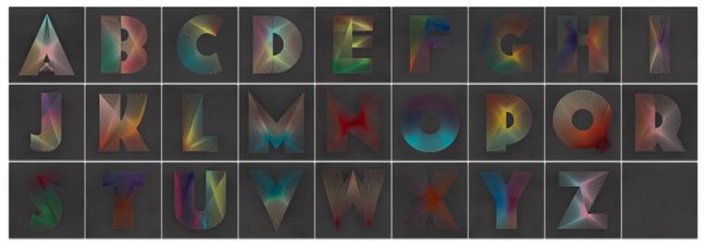 MOTHERFLOCKER UPPERCASE GRAY to ZED by Pae White contemporary artwork