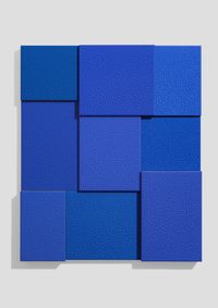 Blue, Nine Times by Peter Halley contemporary artwork painting, print