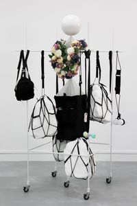 Korean Dream: I'm All Tied Up. So I'll Just Skip through My Speech. Hey Kids, Let's Go by Haneyl Choi contemporary artwork sculpture, mixed media