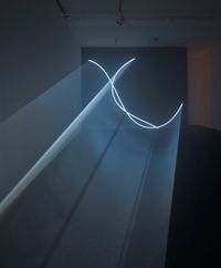 Doubling Back by Anthony McCall contemporary artwork installation