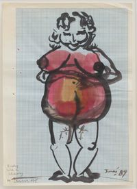 Body Like a Cherry by Marlene Dumas contemporary artwork painting, works on paper, drawing