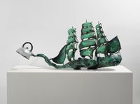 Teapot with Clipper Ship (The Covid Diaries Series) by Valerie Hegarty contemporary artwork sculpture