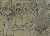 Le Marché by Camille Pissarro contemporary artwork 3