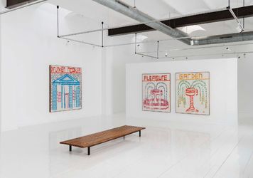 Exhibition view: Mark Corfield-Moore, Other Follies and Picnics, Alzueta Gallery, Séneca (1 July–3 September 2022). Courtesy Alzueta Gallery.