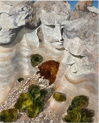Mt. Rushmore Looking Southwest 43o 52' 44.5 N 103o 27' 32.7 W by Olivia Hill contemporary artwork painting