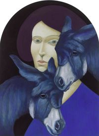 Portrait with a Donkey by Nicolas Party contemporary artwork drawing