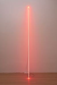 Leaning Horizon (Neon Red 2.1) by Cerith Wyn Evans contemporary artwork sculpture