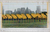 The Gates, Project for Central Park, New York City by Christo contemporary artwork painting, drawing, mixed media