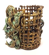 Dead Flowers with Woven Basket by Valerie Hegarty contemporary artwork sculpture