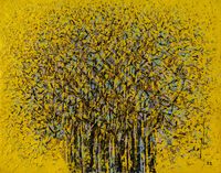 Yellow Forest HSE42/22 by Professor Ablade Glover contemporary artwork painting, works on paper