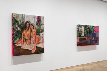 Exhibition view: Gisela McDaniel, Manhaga Fu'una, Pilar Corrias, Saville Row, London (27 January–26 February 2022). Courtesy Pilar Corrias, London.