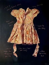 Elisa & Laura's Dress by Marina Cruz contemporary artwork painting, textile