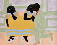 The peculiar love life of Vania & Velma by Cassi Namoda contemporary artwork painting
