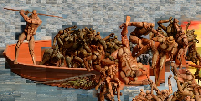 Last Judgement Michelangelo's Boat by Chow Chun Fai contemporary artwork