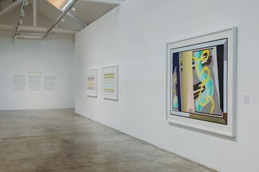 Exhibition views: Jasper Johns, Roy Lichtenstein, Robert Rauschenberg and James Rosenquist, Handmade Readymades, STPI, Singapore (9 June–8 September 2018). Courtesy STPI.