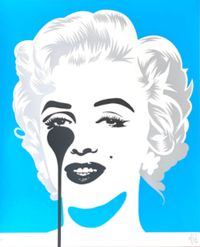 Marilyn Classic - Blue and Silver by Pure Evil contemporary artwork painting, print