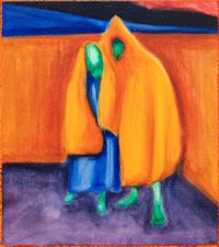 Hooded couple by William Bennett contemporary artwork painting