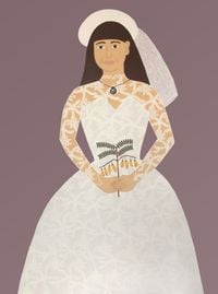 Mum on her wedding day by Ayesha Green contemporary artwork painting